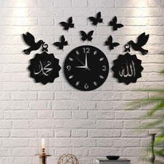 3D Wooden Wall Clock 