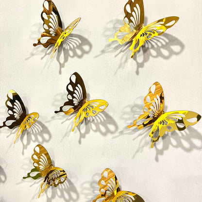 DIY 3D New 2025 Acrylic Mirror Butterflies for Wall Decor