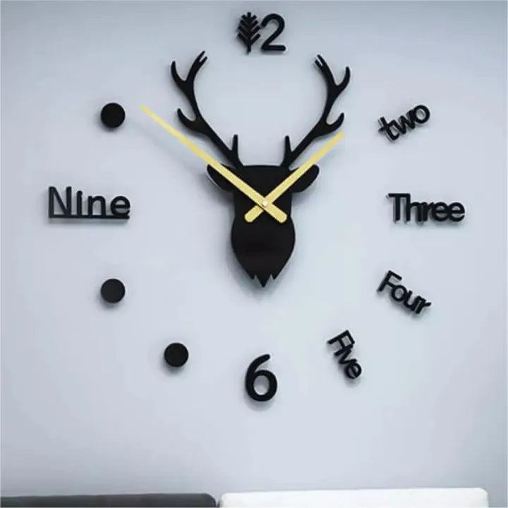 Deer Wall Clock Large